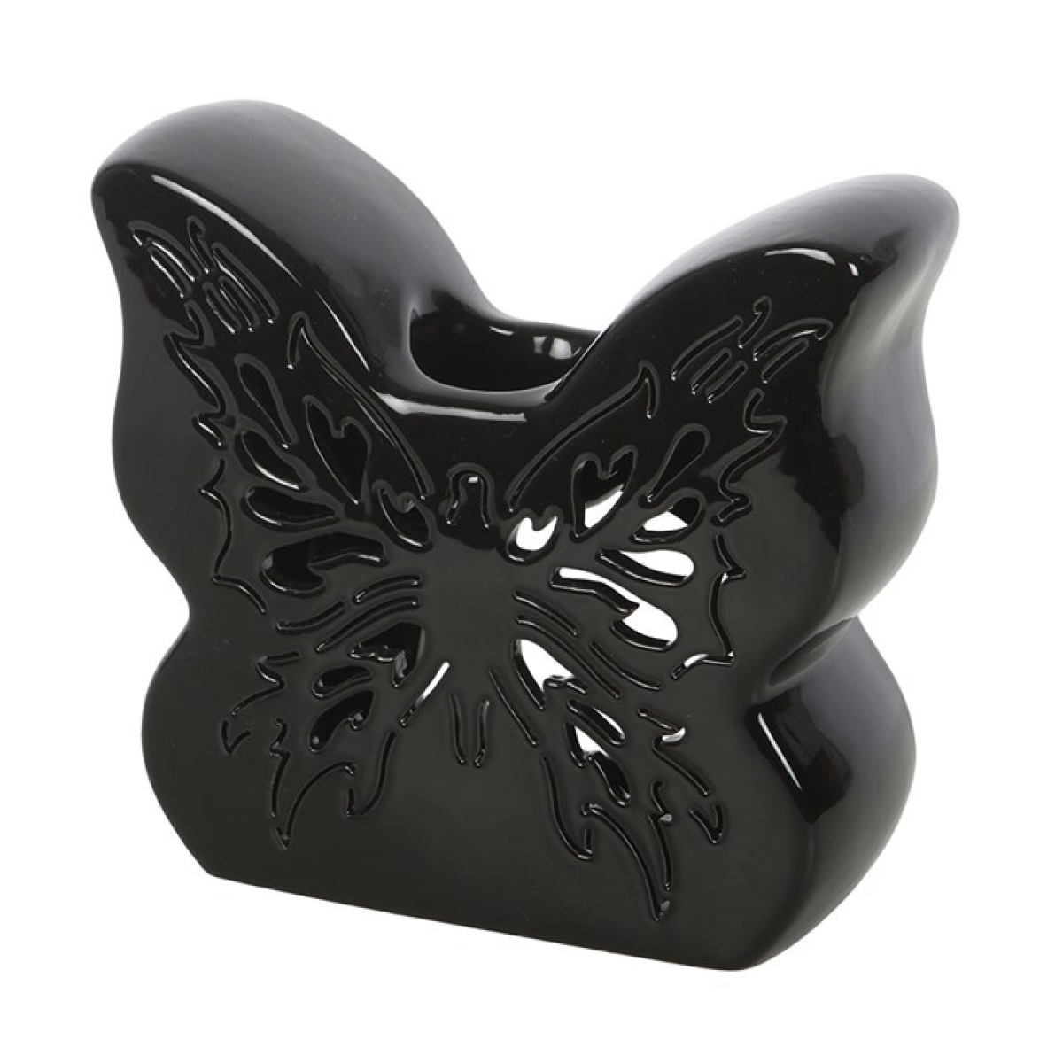 Black Cut-Out Butterfly Oil Burner