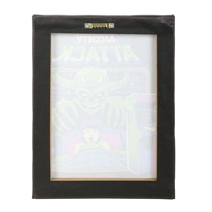 19x25cm Anxiety Attack Canvas Plaque by Steven Rhodes