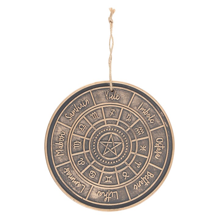 Bronze Wheel of the Year Hanging Terracotta Plaque