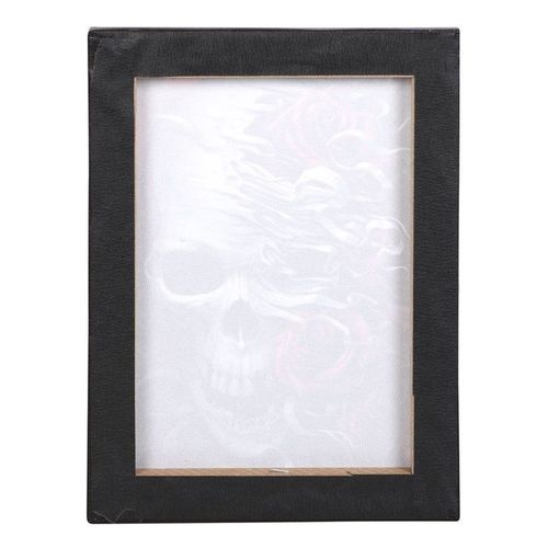 19x25cm Skulls n Roses Canvas Plaque by Spiral Direct