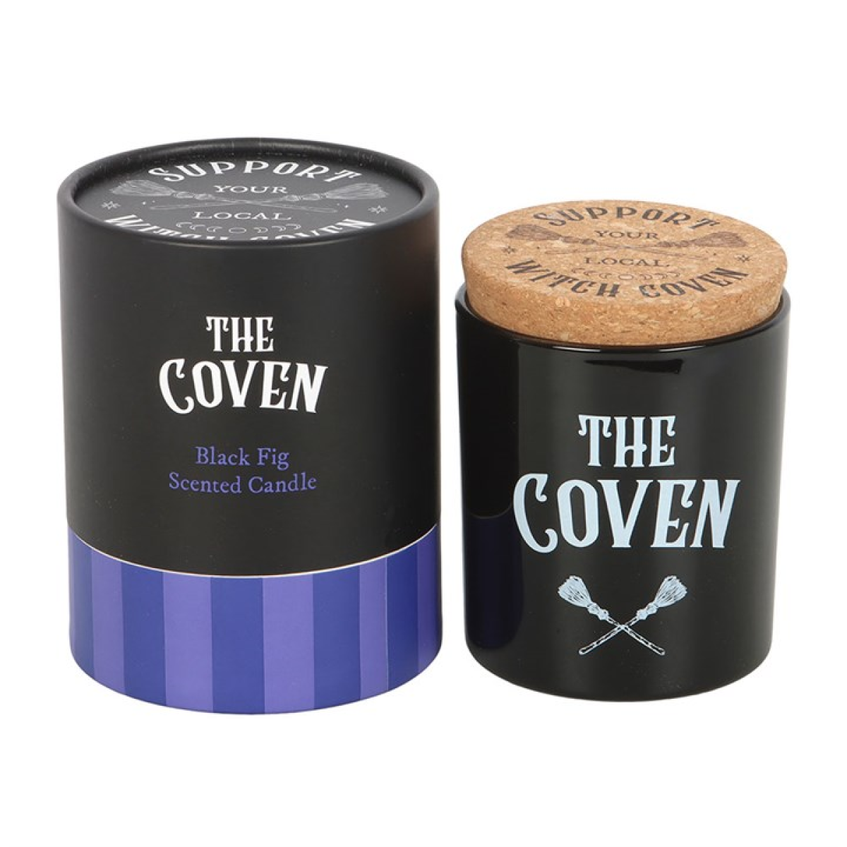 *The Coven Black Fig Scented Glass Candle with Cork Lid (12/24)