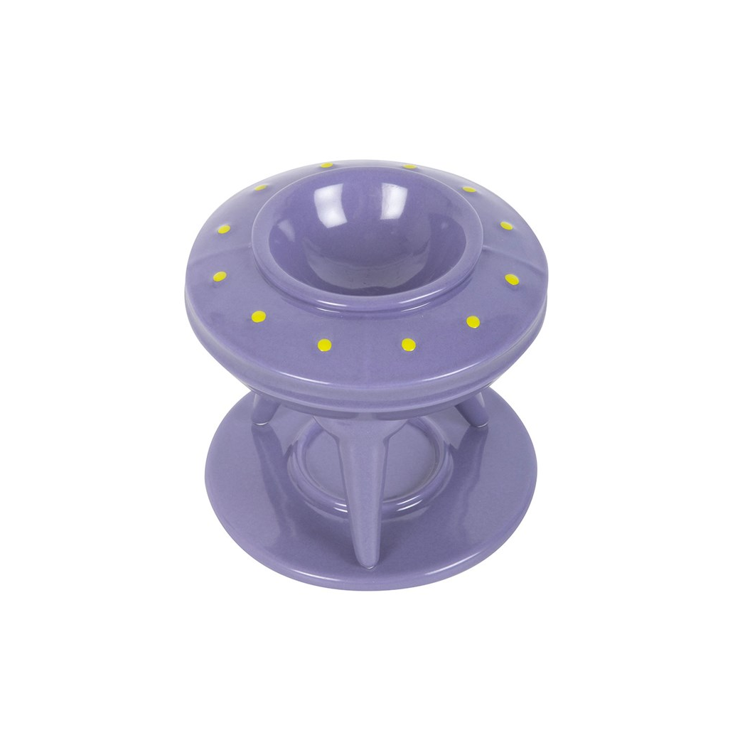 UFO Wax Burner with Lime Alien Wax Melt