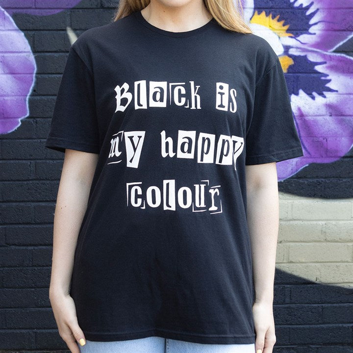 Black is My Happy Colour Unisex T-shirt Size S