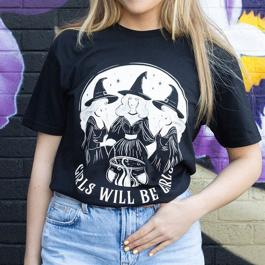 Girls Will Be Girls Witchy Unisex T-shirt Size XL