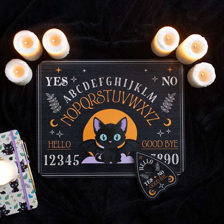 Cute and Creepy Bat Cat Talking Board with Planchette