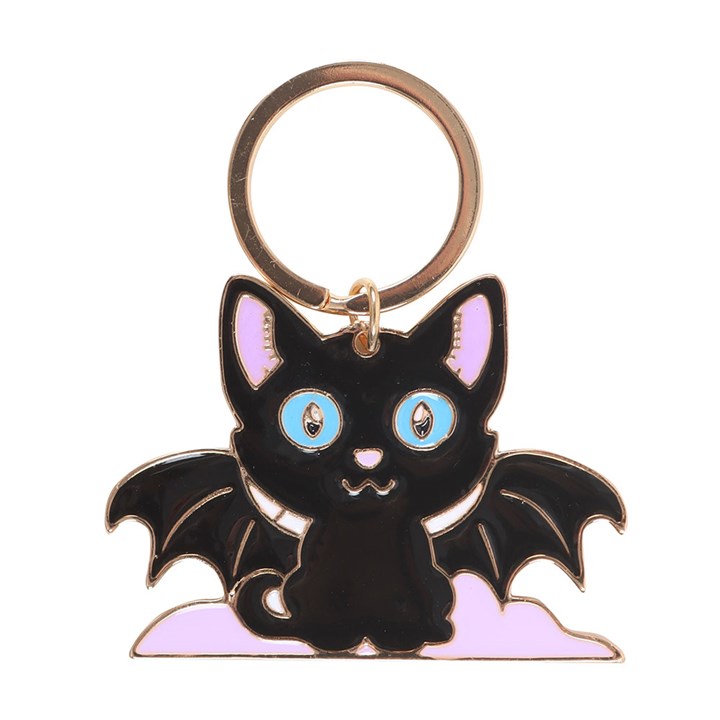 In My Witch Era Bat Cat Enamel Keyring