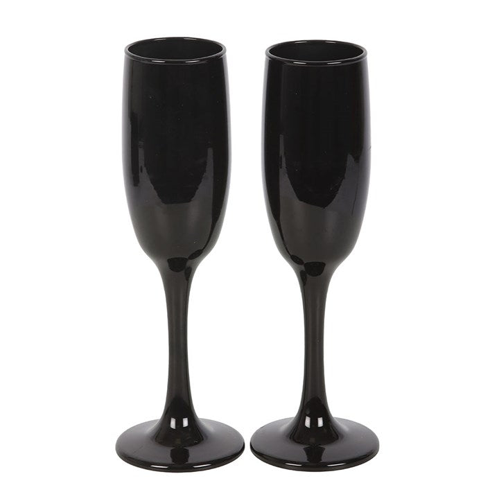 Set of 2 Dead Thirsty Champagne Flutes
