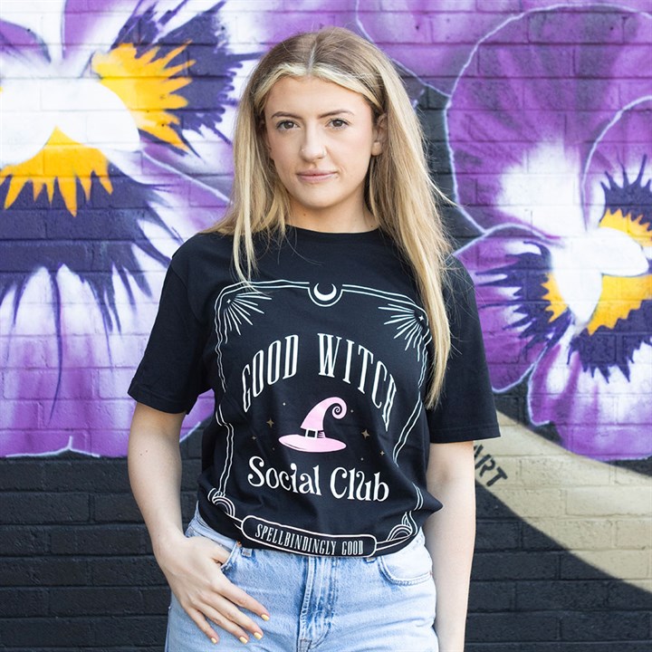 Pink Good Witch Social Club Unisex T-shirt Size M