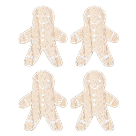 Gingerbread Man Coaster Set