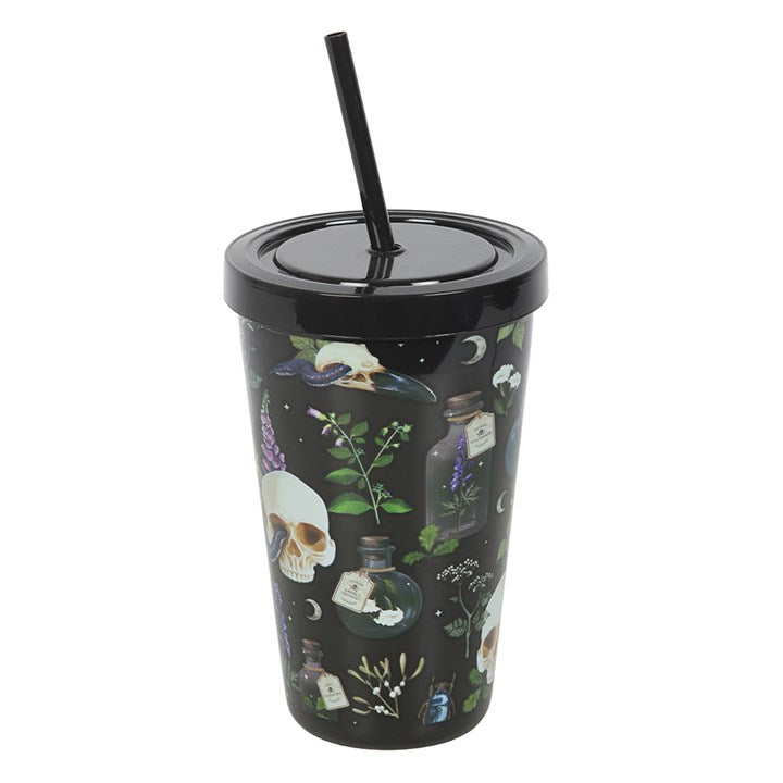 Venom & Vines Print Tumbler with Straw