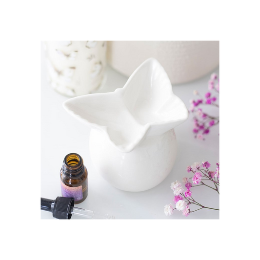 White Butterfly Oil Burner