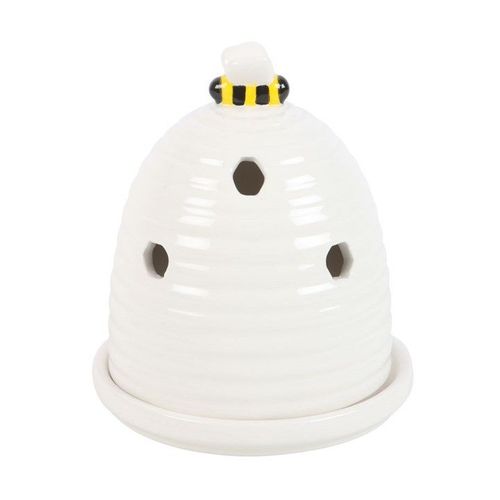 White Beehive Incense Cone Holder