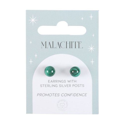 Malachite Semi Precious Crystal Earrings