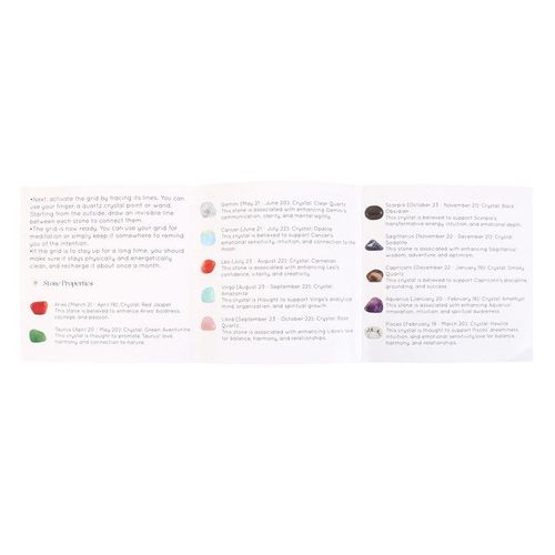 Astrology Wheel Crystal Grid Set